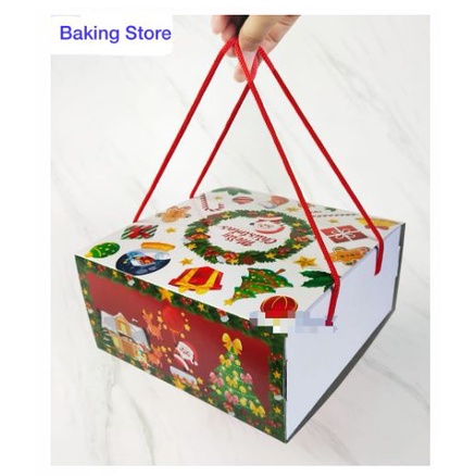 Dus Kue - Cake Box Natal - Box Natal Gosend Grab Only