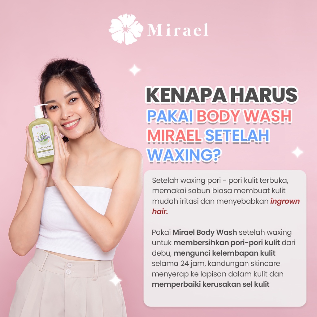 MIRAEL Acne Free Matcha Oat Body Wash 340ML (Cocok untuk Kulit Berjerawat)