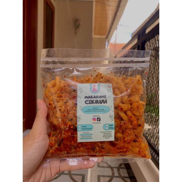 Jual Makaroni Pedas Cikruh 250gr Daun Jeruk Gurih Keripik Kerupuk