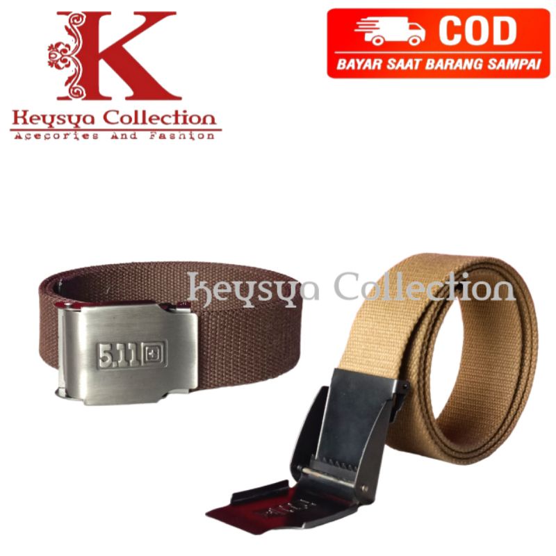 sabuk pria bahan kanvas ikat pinggang pria model jepit