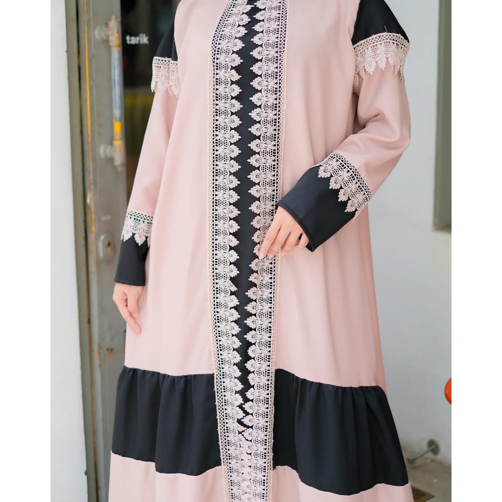 DRESS ABAYA - ZOLA ABAYA DRESS - DRESS KONDANGAN ABAYA HITAM REMAJA