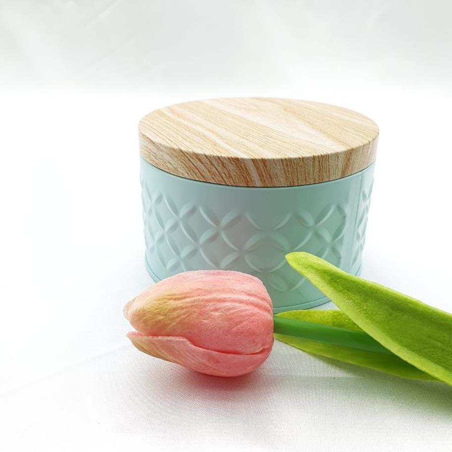 MAMIMIMY KALENG TEMPAT WADAH TOPLES MULTIFUNGSI HAMPERS BUMBU GARAM GULA TEH KOPI COOKIES KT19004