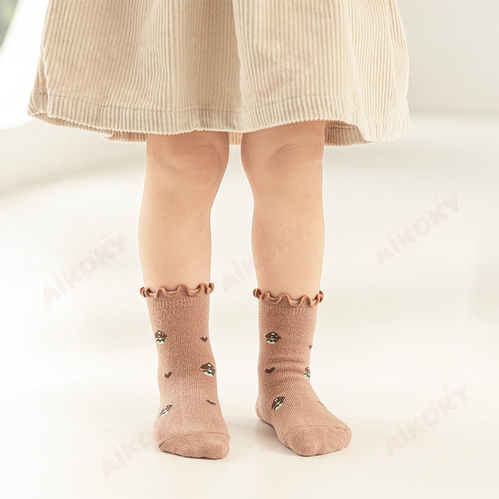 Aikoky Kaos kaki bayi perempuan/Kaus kaki panjang bayi anti slip lucu