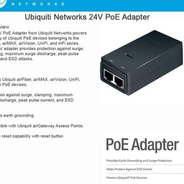 Ubiquiti Adaptor POE 24V 0,5A ( POE-24-12W )