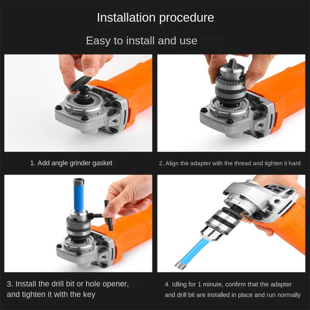 LANFY Angle Grinder Adapter Bor Model Tools M10 Adapter Drat Untuk Bor|Bench Thread Collet Dengan Adaptor Konversi Bor Kunci