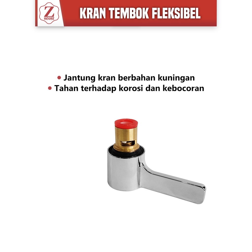 Keran Air Angsa Flexibel Dapur Dinding/Keran Air Cuci Piring Dapur/Keran Cuci Piring Tembok/Kran Angsa Flexible Dapur