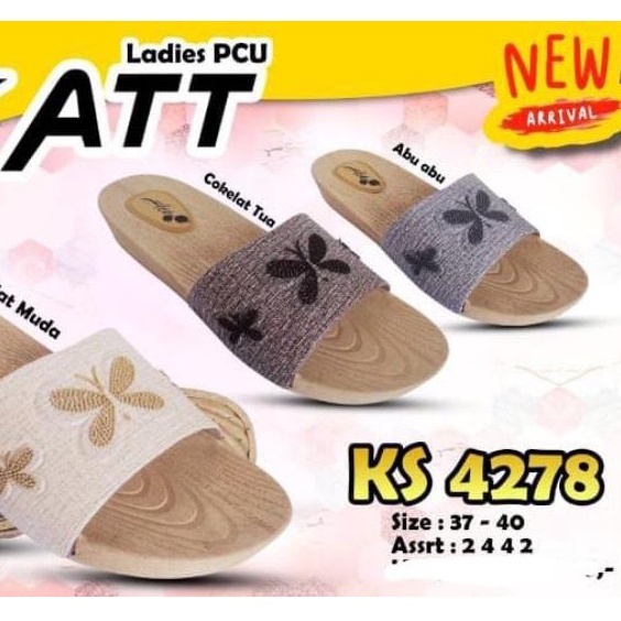Sandal Slop Wanita Selop Karet, ATT KS 4278