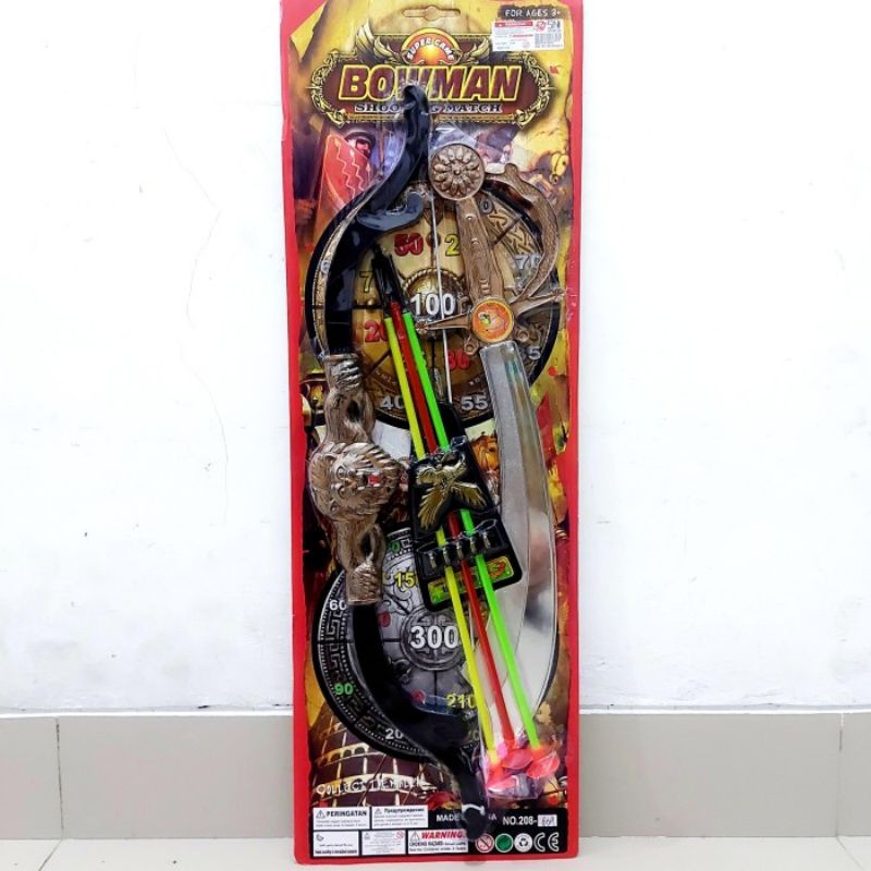 Mainan Set Panah &amp; Pedang - Paket Olahraga Panahan Anak Laki Cowok