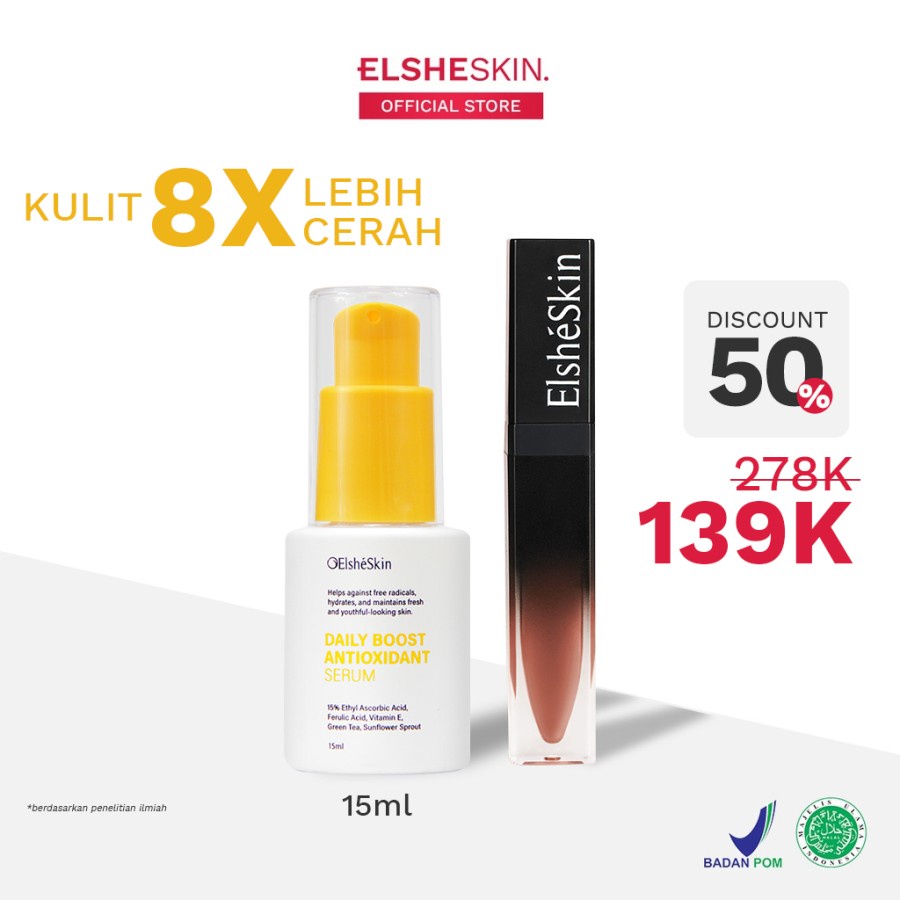 Jual Bundling Elsheskin Daily Boost Antioxidant Serum 15ml Vitamin C