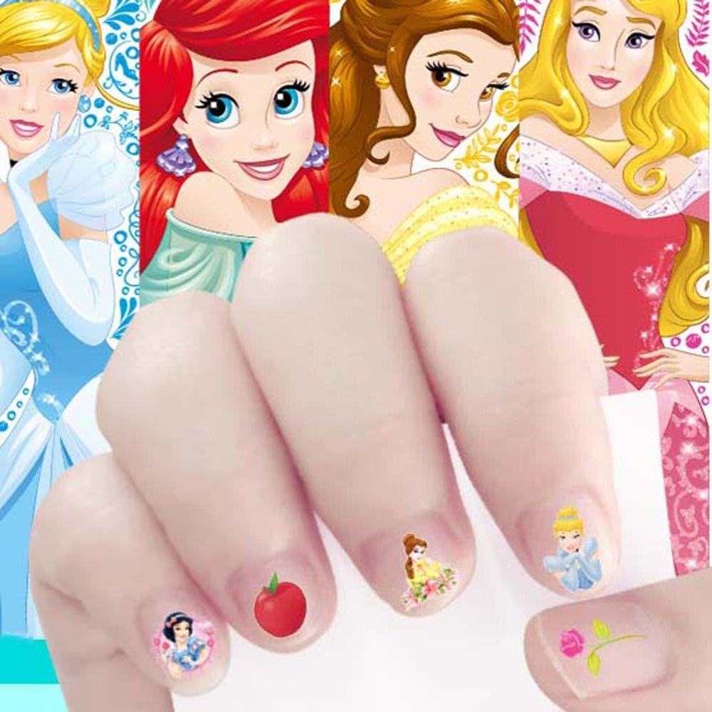 Mxbeauty Anak Stiker Kuku Anak Elsa Anna Kartun Mainan Stitch Putri Salju Winnie the Pooh Frozen Nail Art Dekorasi