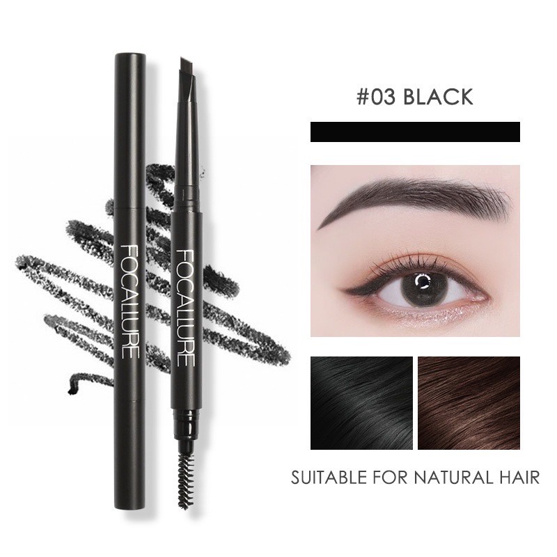 FOCALLURE Eyebrow Pencil Focallure Waterproof Long-Lasting Eyebrow Pencil - 3 Colours Focallure Pensil alis Focallure FA18