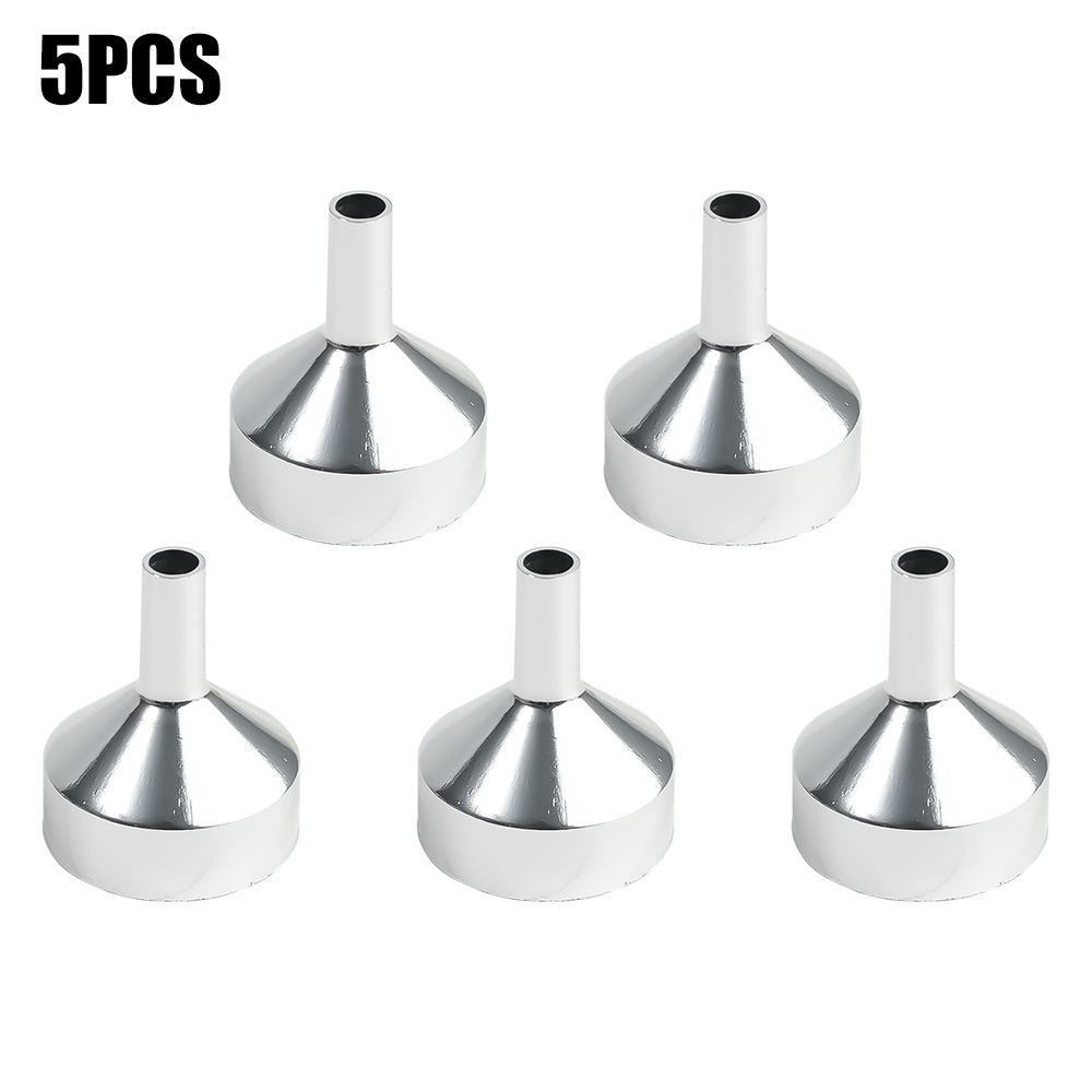 5pcs Corong Aluminum Mini Transfer Cairan / Parfum / Minyak / Wine Untuk Dapur / Bar