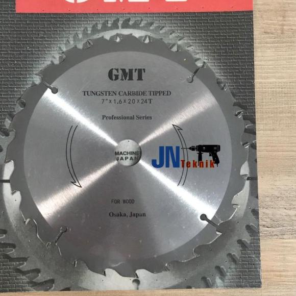 MATA GERGAJI POTONG KAYU GMT 7" × 24 T / MATA CIRCULAR SAW GMT 7 INCH