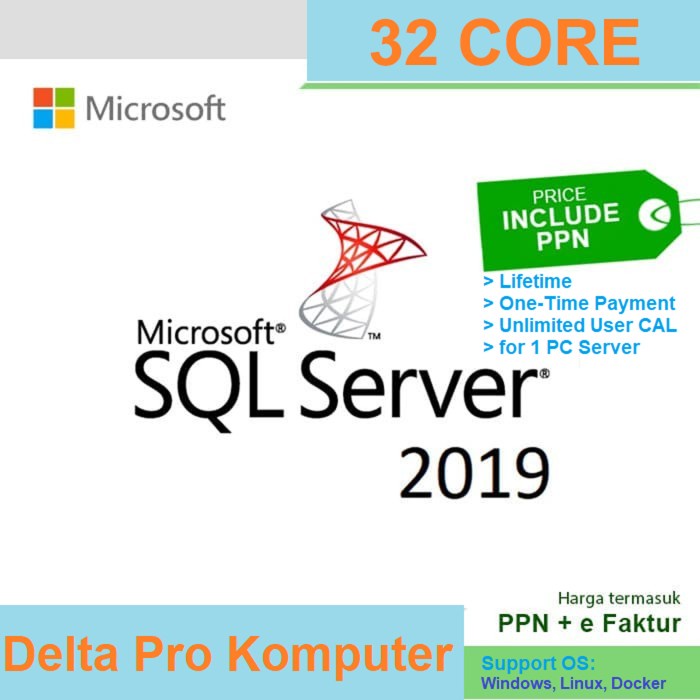 Microsoft SQL Server 2019 Standard 32 Core Unlimited User CAL Lifetime
