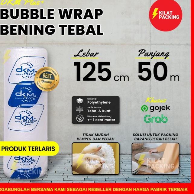 

Buble Wrap Bening Biru Murah Premium 125CM x 50M (OJOL)