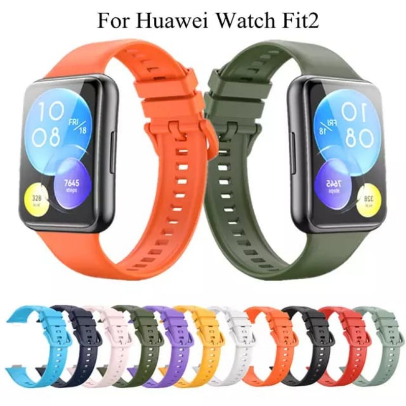 Silicone Huawei Watch Fit 2 Strap Tali Jam Rubber Karet Silikon strap