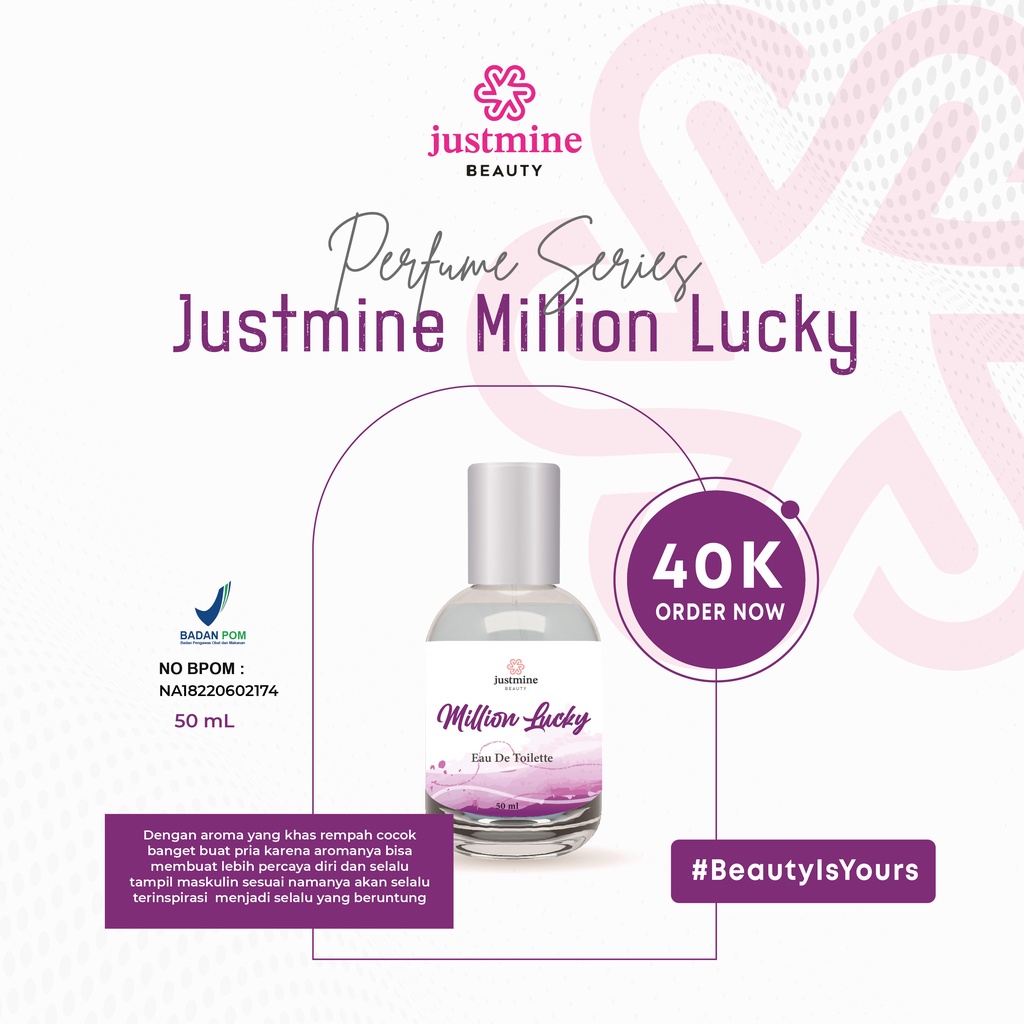 Justmine Beauty Eau De Toilette Parfum Wanita 50ml | Parfum Justmine Beauty