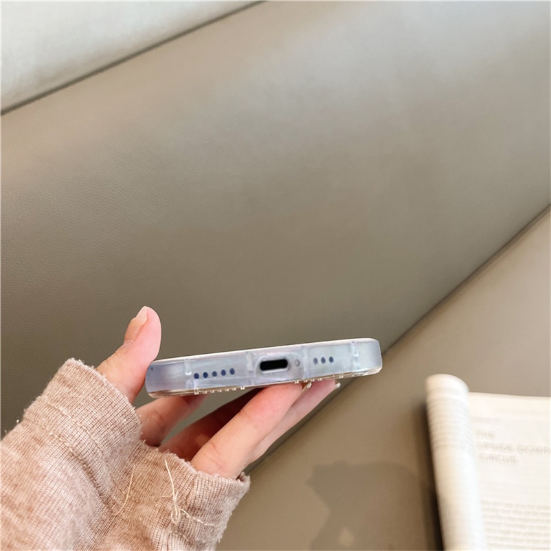 Soft Case Pelindung Motif Kotak-Kotak Monster Kecil Tahan Banting Untuk iPhone 14 13 12 11 Pro Max X Xr Xs Max 7 8 6 6s Plus SE 2020
