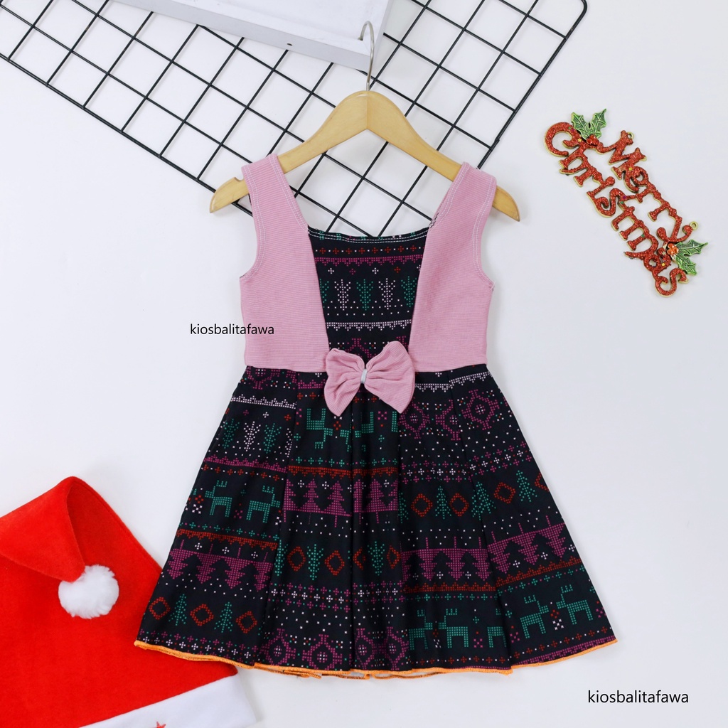 [NATAL] Dress Clairine size Bayi New Born - 12 Bulan / Dres Yukensi Baju Baby Murah Anak Perempuan