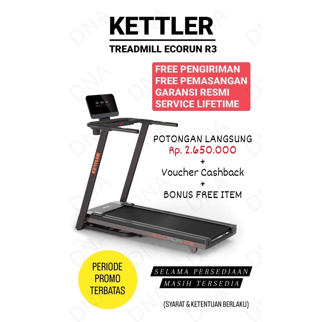 Jual Treadmill Elektrik KETTLER ECORUN R3 ORIGINAL Shopee Indonesia