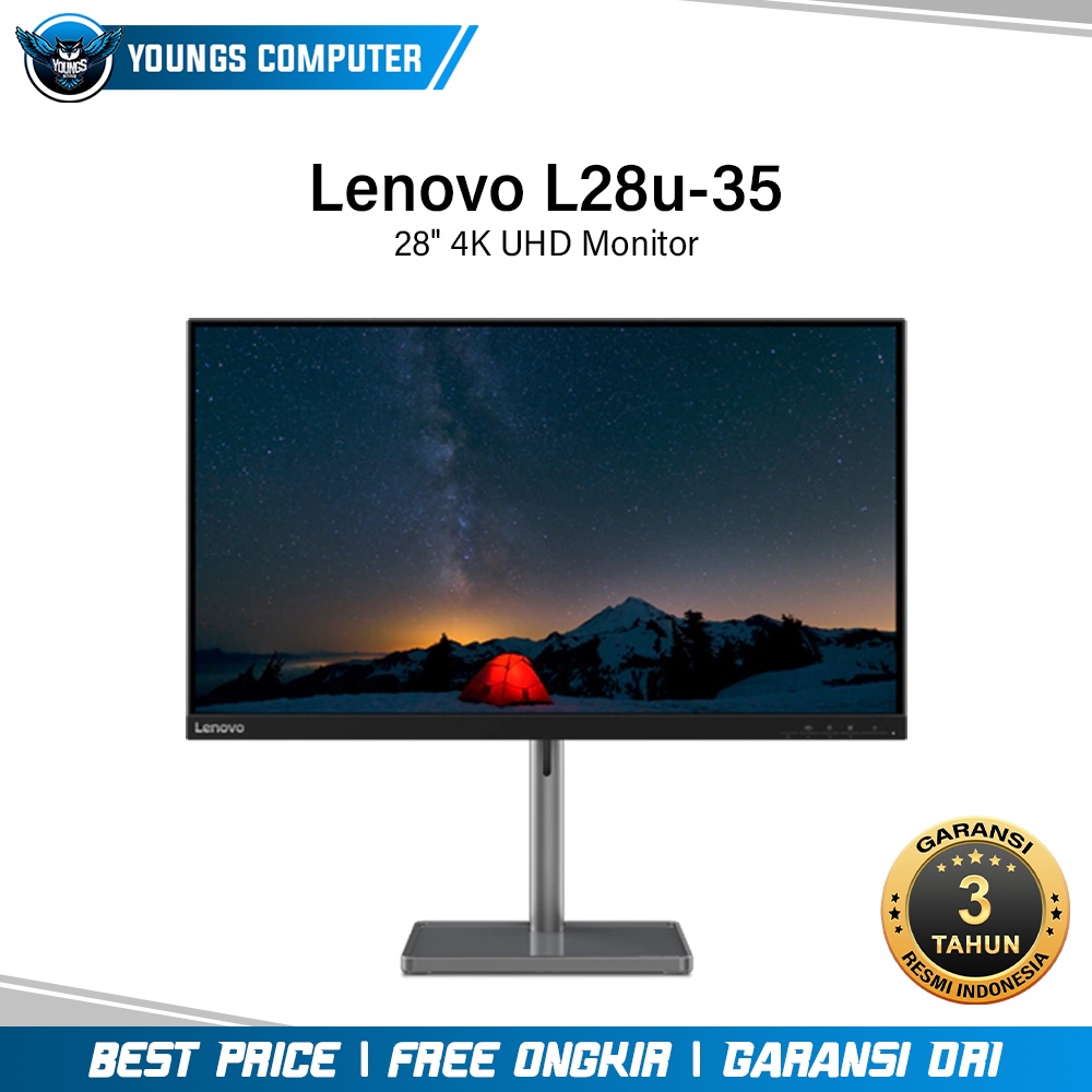 Monitor LED Lenovo L28u-35 28&quot; IPS 4K HDMI DP Speaker Ergo Eye Save