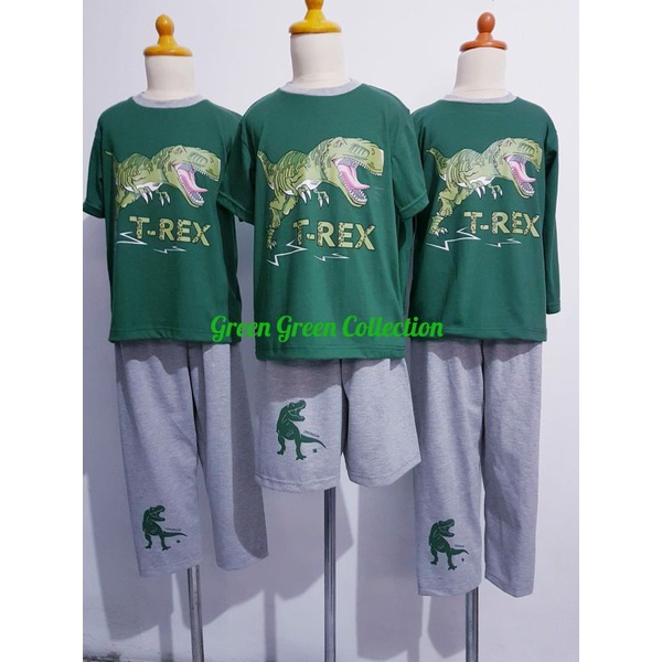 Piyama T REX Hijau