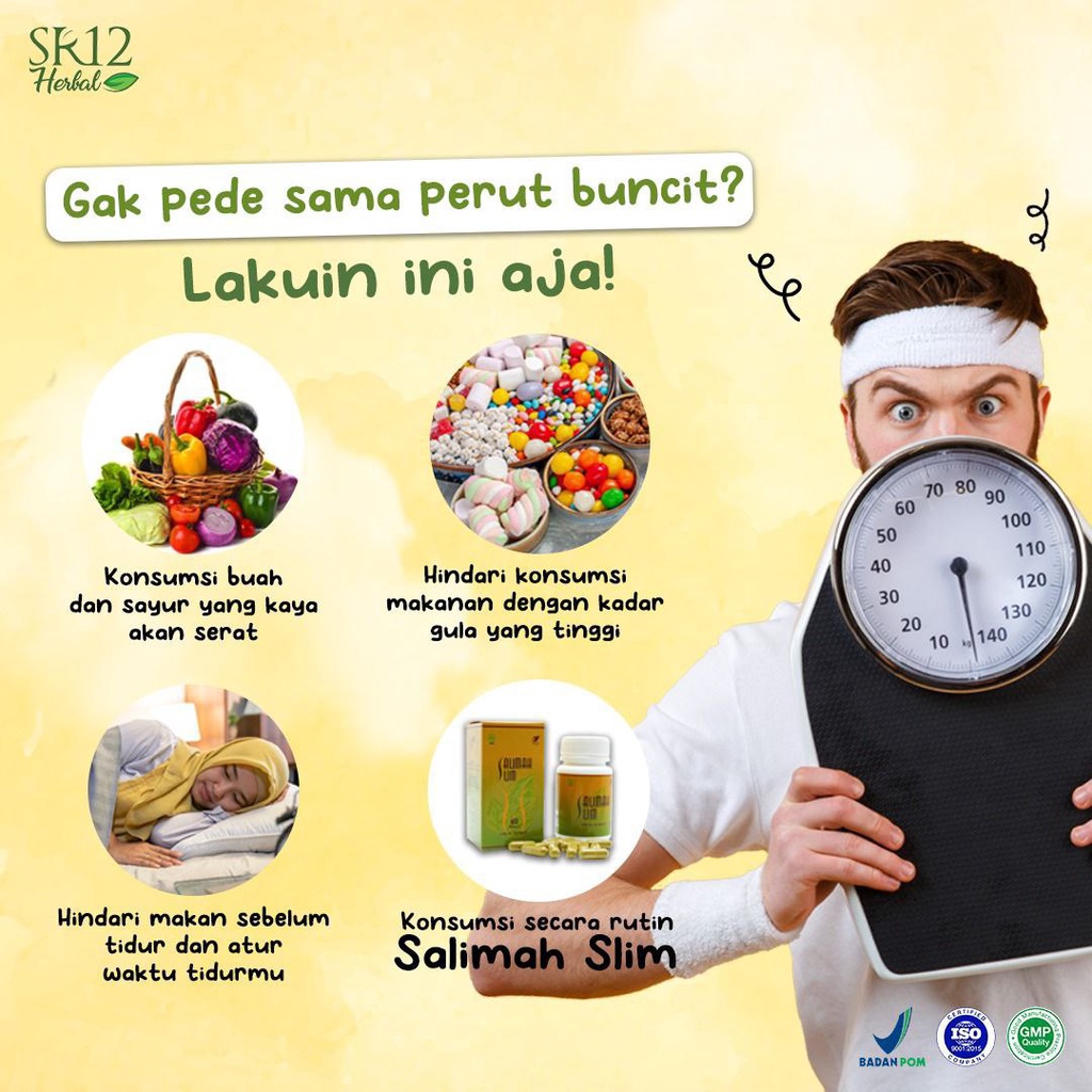 Pelangsing Herbal Alami SALIMAH SLIM SR12 Peluntur Lemak Obat Diet Alami BPOM BLILA