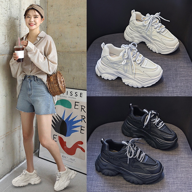 CaniKorea &quot;FREE BOX&quot; JunHoo Sepatu Sneakers Wanita Fashion Korea 9184