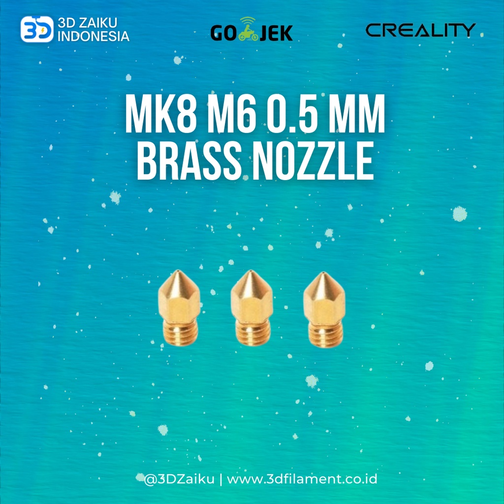 Reprap 3D Printer Makerbot MK8 M6 0.5/1.75 mm Brass Nozzle