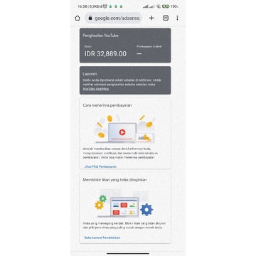 ADSENSE YT SUDAH ADA SALDO