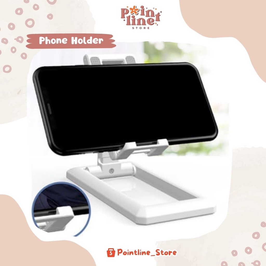 STAND HP LIPAT MEJA UNIVERSAL HOLDER DUDUKAN HANDPHONE FOLDING DESKTOP ADJUSTABLE HOLDER HP