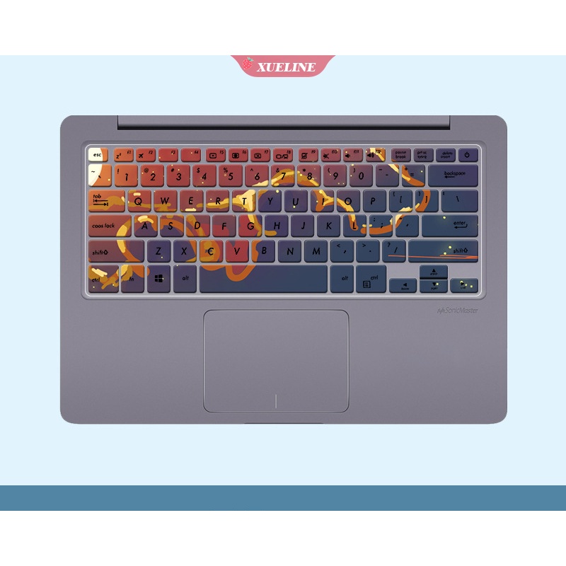 Film Pelindung Debu keyboard Motif Kartun Warna-Warni Untuk Asus Pro 5448 14 inch FA8265