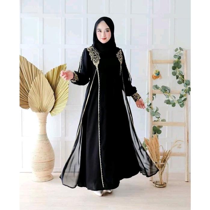 PRODUK- GAMIS ABAYA TURKEY - GAMIS TURKI TERBARU ABAYA - GAMIS ABAYA TERBARU - ABAYA HITAM TURKEY - 