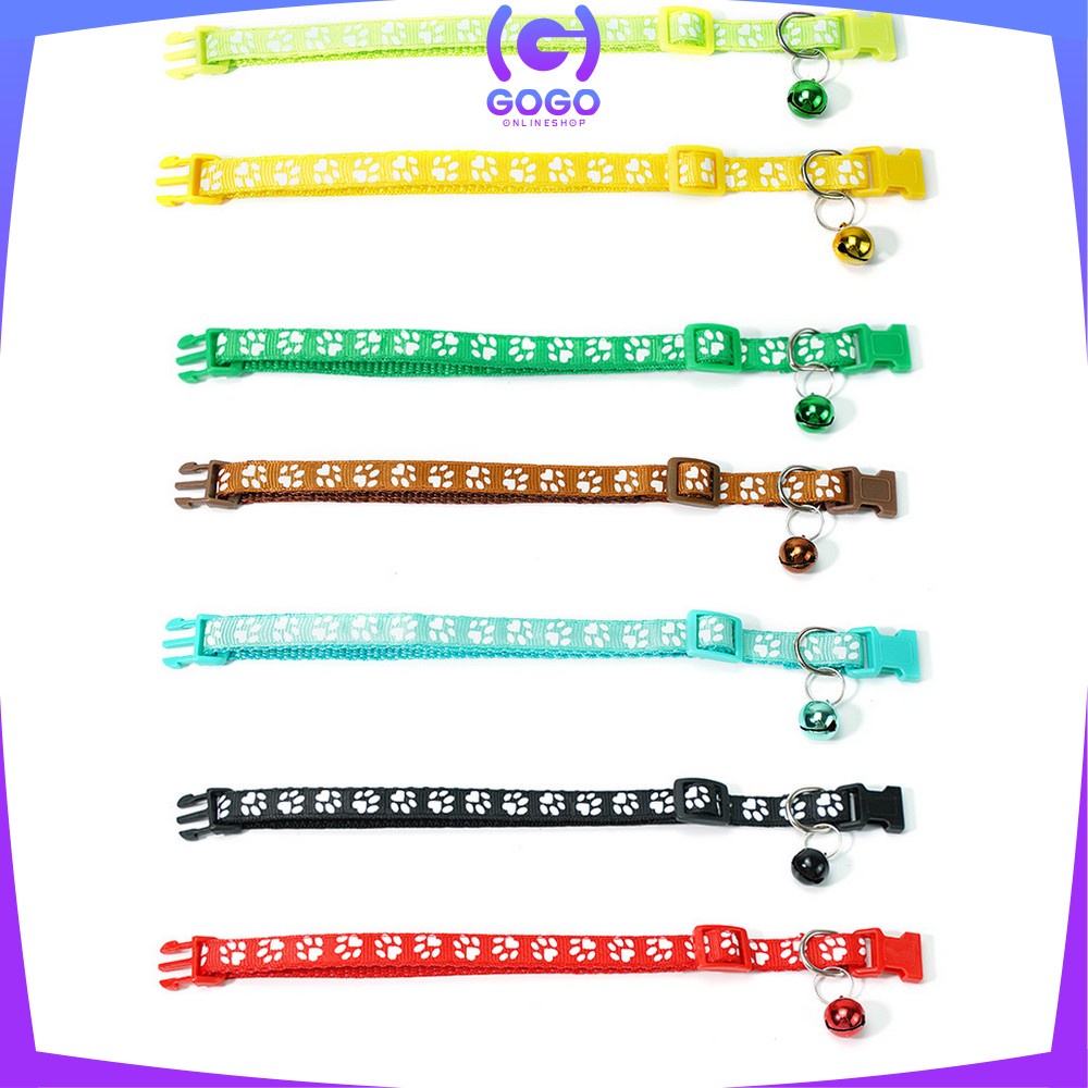 GOGO-C566 Kalung Kucing Lonceng Motif Jejak Kucing Cat Paw / Kalung Lonceng Kucing Kitten Aksesoris Hewan Peliharaan