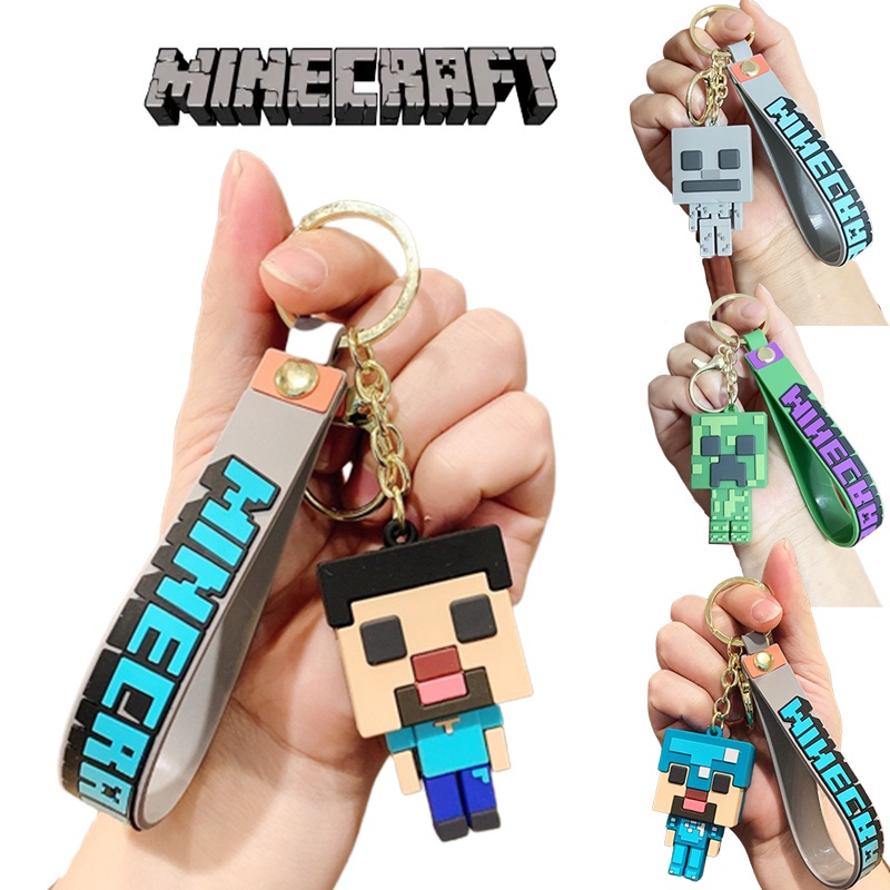 Game Mine-craft Creeper Keychain Figure Pendant Toy Keyring Kids Xmas Gifts Birthday