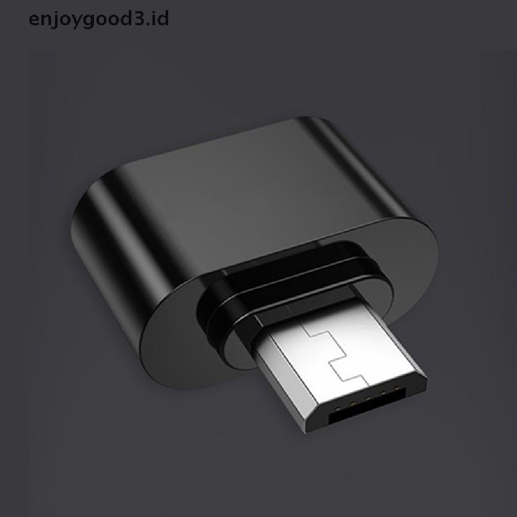 Adapter OTG Micro USB B Male Ke Female Tipe A Warna Hitam Untuk Smartphone Android Samsung Xiaomi