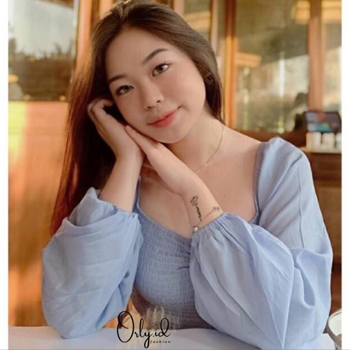 S-XXXXL TAKILA Baju sabrina Baju Atasan Sabrina Wanita Jumbo Crop Top Korean Style Blouse Lengan Pan