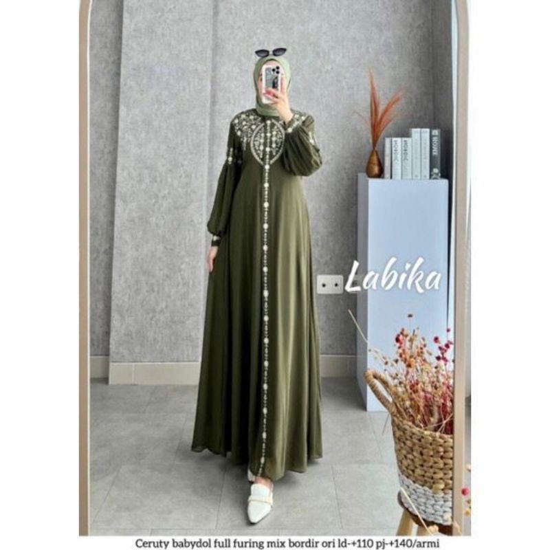 DRESS MUSLIM, Fashion Muslim, baju wanita, dress ,Diandra Dress, Labika Dress