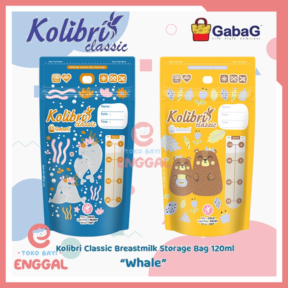 Gabag Kolibri Kantong asi 120ml isi 30 pcs