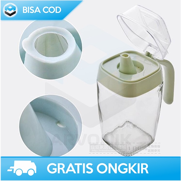 WADAH TEMPAT MINYAK SEASONING GLASS JAR SERBAGUNA 550ML FOOD GRADE