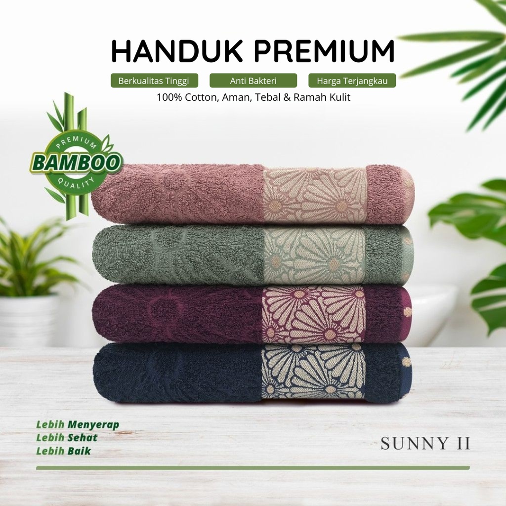 Handuk mandi katun 70cmx140cm 400gr / handuk dewasa handuk katun sunflower daya serap tinggi dan lembut