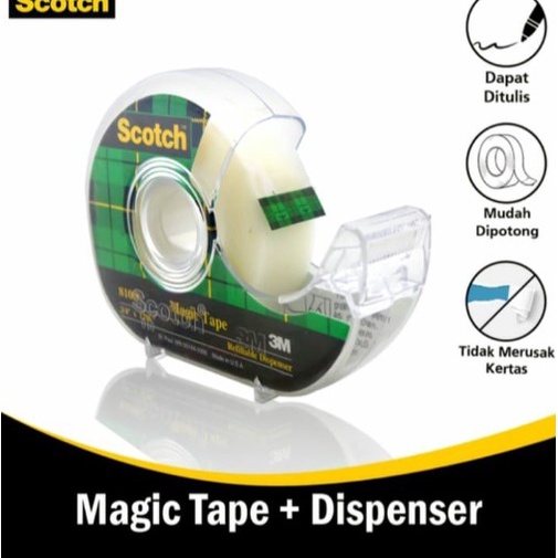 

3M Scotch Magic Tape with Dispenser 3/4 " x 36 yard