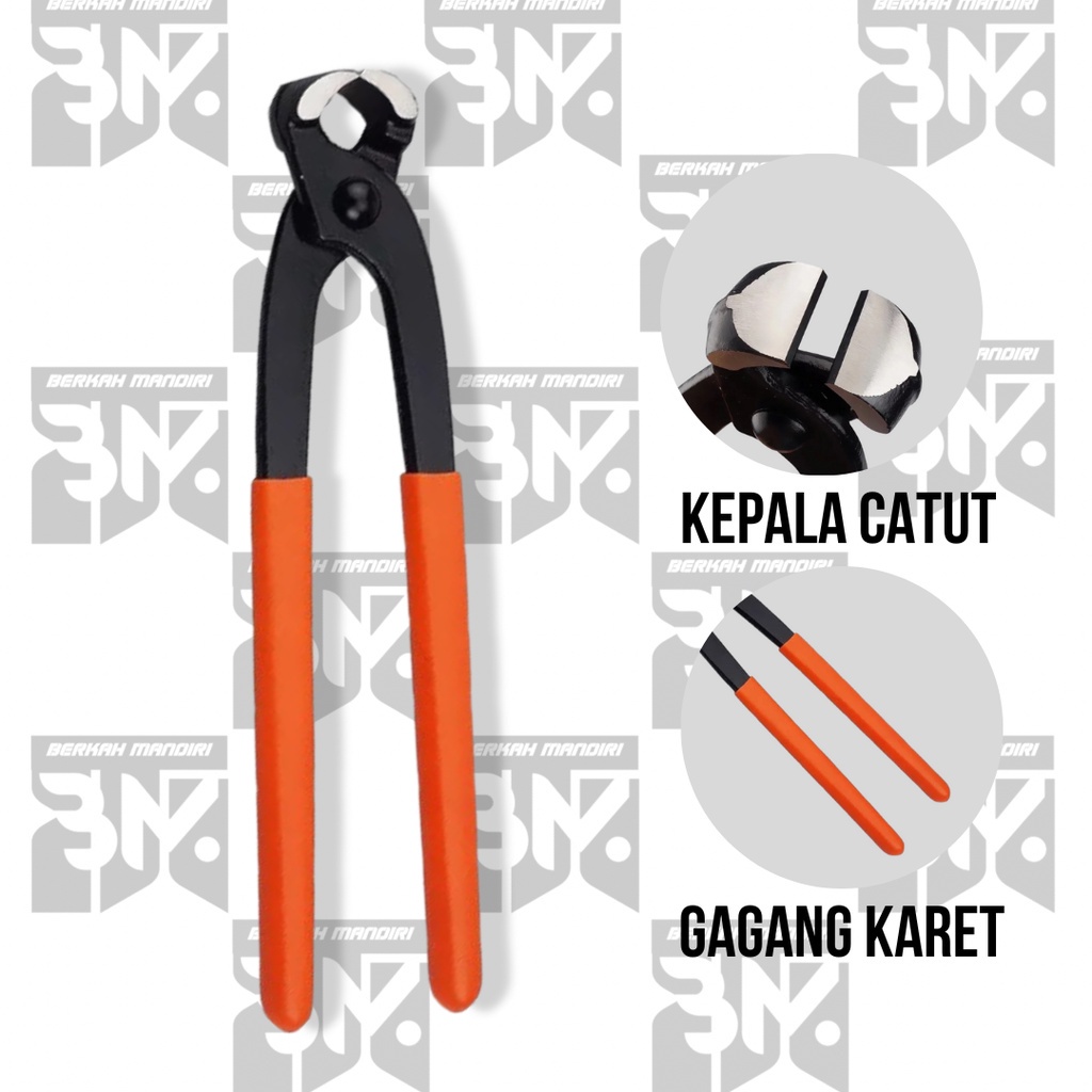 Tang Kakak Tua 10inch/Tang Gegep Press/Tang Potong Kawat Press Catut Bonsai Gagang Karet