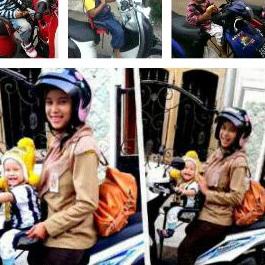 kursi bonceng boncengan anak motor matic / bebek - Biru