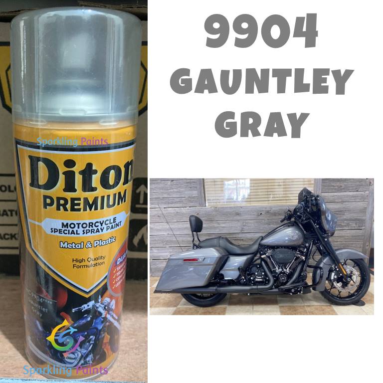 Pilox Diton Premium Harley Gauntlet Gray HC 9904 400ml Warna Grey Metallic Abu Metalik H 9904 H9904 pilok pylox pylok Motor HC9904