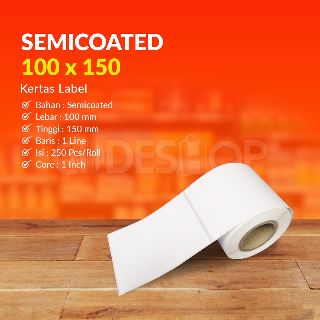 Semicoated Core Besar 100 x 150 | 1 LINE (250 PCS)