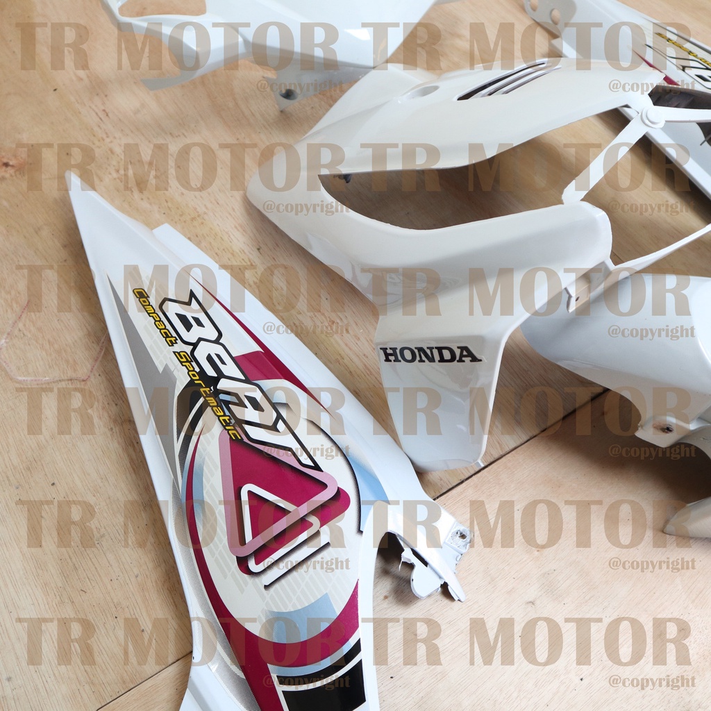 Cover Body Beat Karbu Lama 2009 Putih Full Set Halus Cover Body Full Halus Bodi Motor