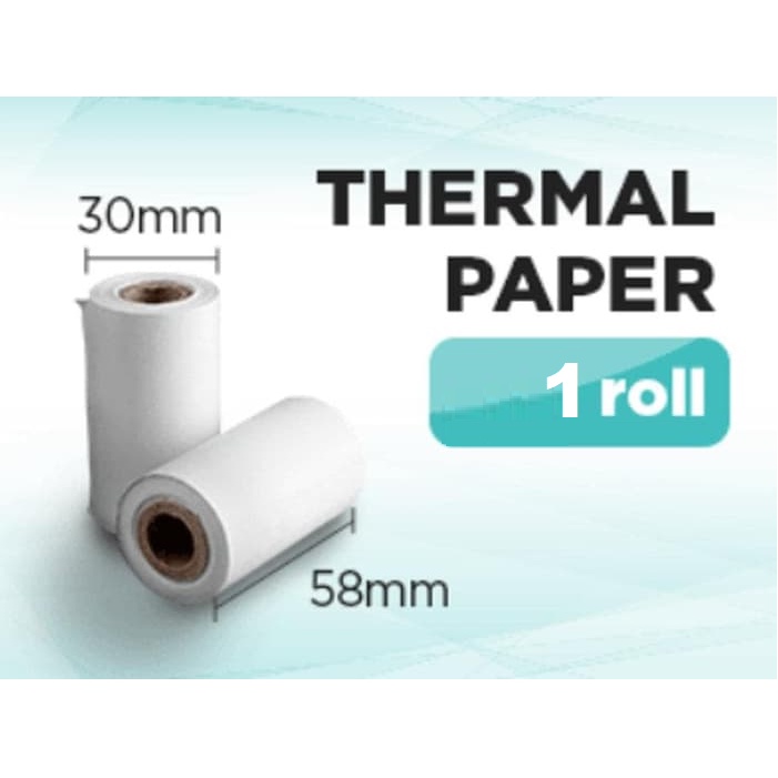 

KERTAS THERMAL UKURAN 58X30MM UNTUK PRINTER THERMAL KERTAS KASIR