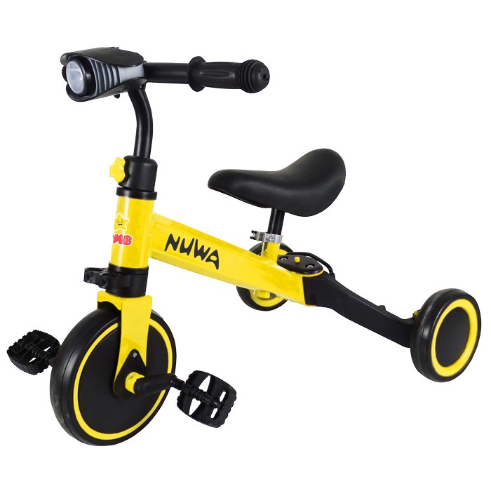 Sepeda Anak 3 Roda Balance Bike Push BIKE Tricycle 3in1 PMB NUWA T20-5 - Kuning