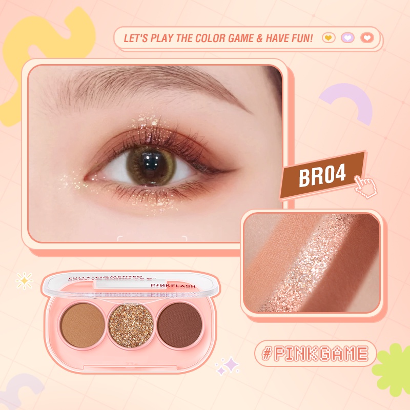 Pinkflash Eyeshadow 3 Shade High Pigmented Eyeshadow Pinkflash Eyeshadow Glitter Pinkflash Eyeshadow Palette Pinkflash Eyeshadow Palette Pinkflash Eyeshadow Pink Flash Eyeshadow Shimmer Pinkflash Pinkflas